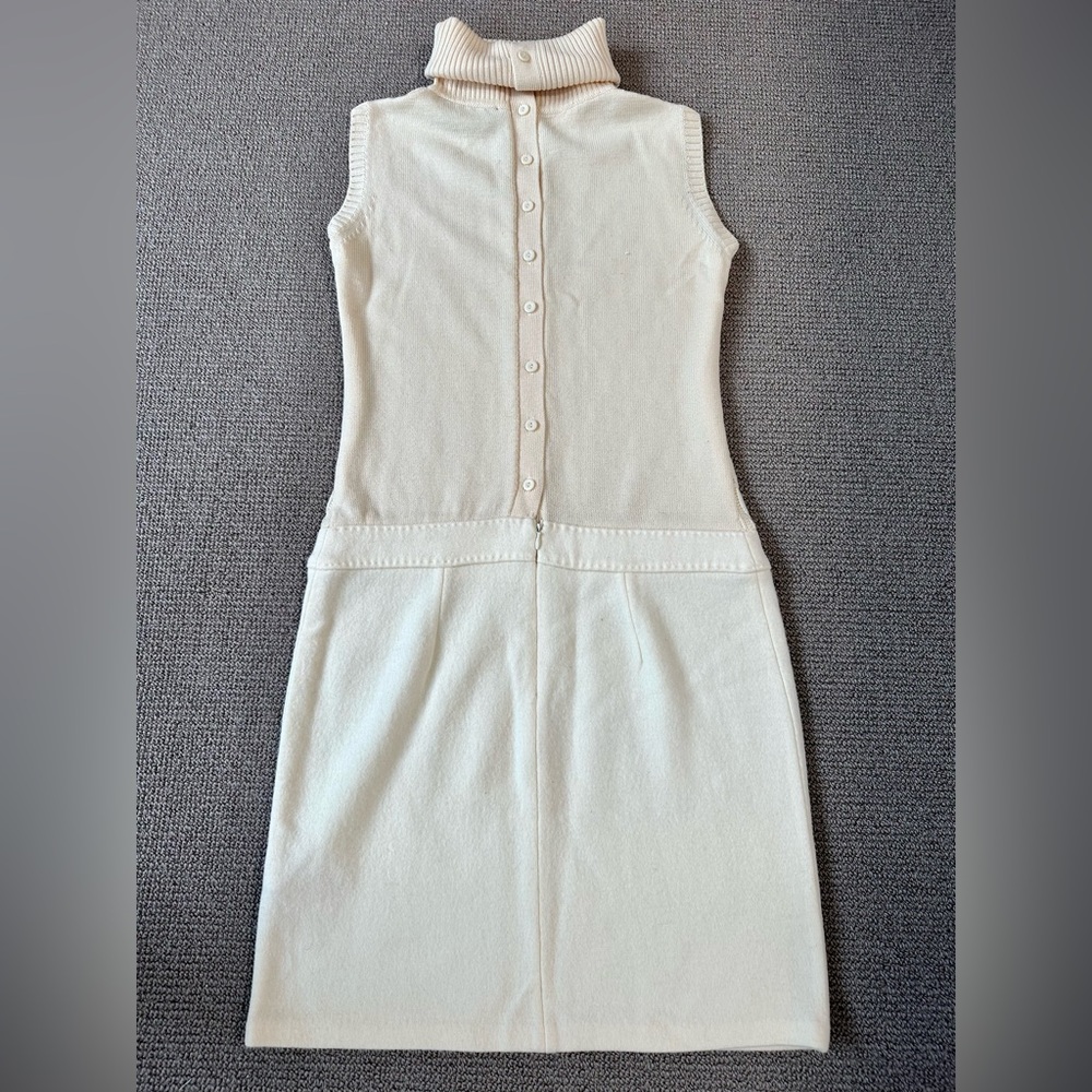 MaxMara sleeveless knit dress, gorgeous cream colour, 100% wool, size L - Picture 2 of 9